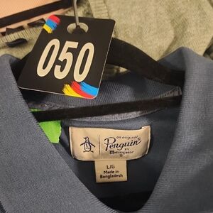 #50...Original Penguin Classic Blue Polo...Large